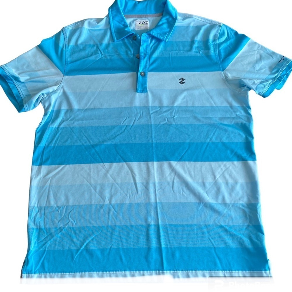 Izod Men’s Golf Striped Polo Shirt Size Medium